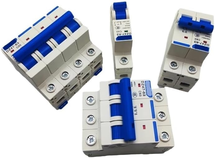 House with Indication/C Type Mini Circuit Breaker/1-4 Pole 6A/10A/16A/20A/32A/40A/50A/63A Household Air(2,50A)
