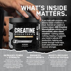All Black Everything Creatine Monohydrate | Support Muscles, Cognitive Function | Micronized Amino Acid Powder | Cellular Energy | Workout Supplement for Men & Women | Unflavored | 60 Servings