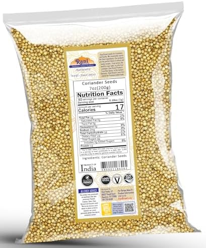 Rani Coriander (Dhania) Seeds Whole, Indian Spice 7oz (200g) ~ All Natural | Gluten Friendly | NON-GMO | Vegan | Indian Origin