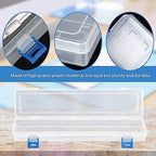 3 Pack Translucent Plastic Paint Brush Holder, Long Paint Brushes Watercolor Pens Pencils Drawing Tools Storage Box Container Case(13" x 2.8" x 1.4")