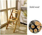 Mobile Commode Toilet Chair Folding Shower Bench Potty Chair for Pregnant Elderly Disabled with Solid Wood Frame Bathroom Support