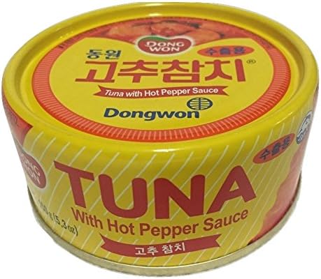 Dongwon, Tuna With Hot Pepper Sauce, 5.29 Ounce 4-cans
