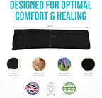 Wheat Bags Microwavable Heat Pack - Lavender Scent Body Wrap Microwave Heat Pad UK Cleaned Wheat for Body Discomfort - Back, Shoulder & Neck Pad by Amazing Health - Black