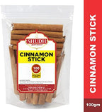 SHUDH Cinnamon Sticks 100GM (3.5 Oz) | Cassia Cinnamon | Canela | Perfect for Baking, Cooking & Beverages & Oatmeal| 2 3/4" Length | 100% Raw From Indonesia (100 GM)
