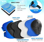 Wemfg Kids Protective Gear Set Knee Pads for Kids 3-14 Years Toddler Knee and Elbow Pads with Wrist Guards 3 in 1 for Skating Cycling Bike Rollerblading Scooter