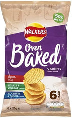 Walkers Baked Variety Multipack Crisps, 6 x 25 g