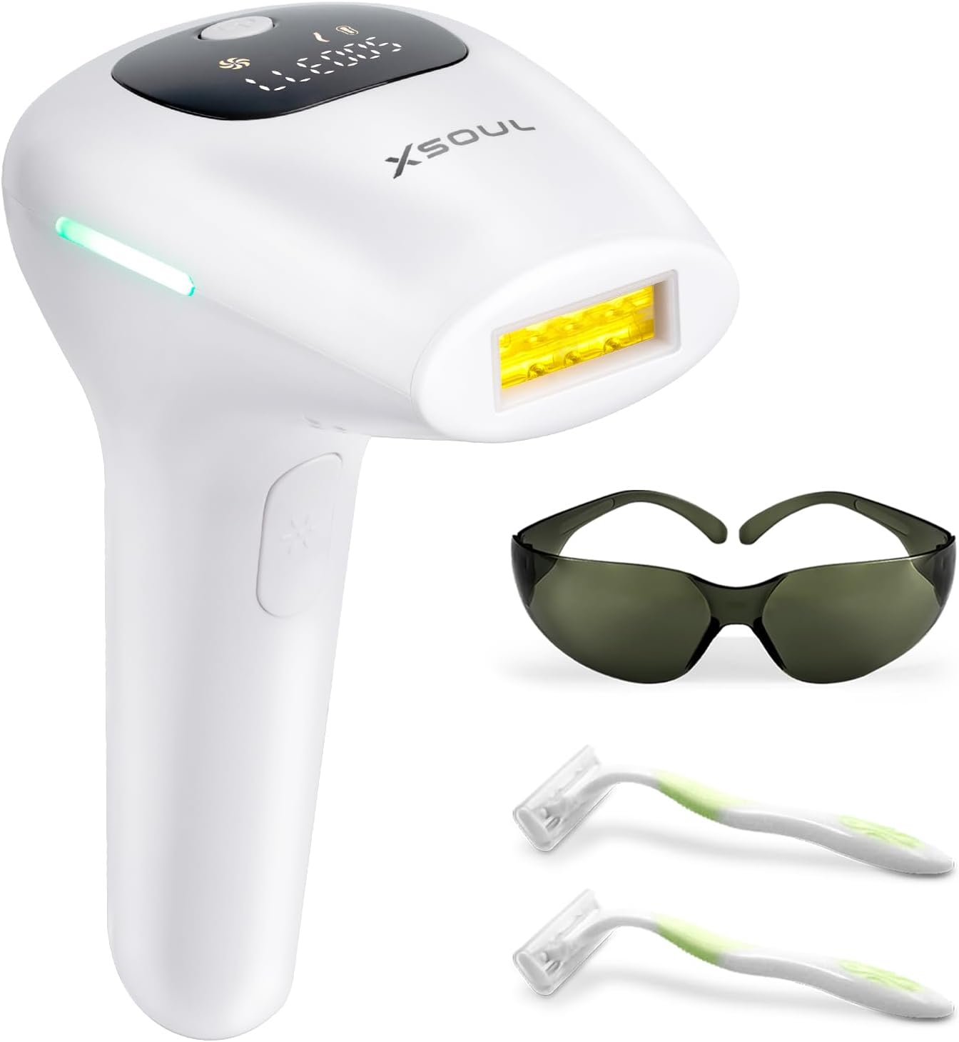 XSOUL At-Home IPL Hair Removal for Women and Men Permanent Hair Removal 999,999 Flashes Painless Hair Remover on Armpits Back Legs Arms Face Bikini Line, Corded