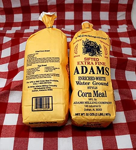 JFS Adams Extra Fine Sifted Cornmeal enriched with Vitamins, 2 32 Ounce Bags