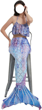 LVTFCO Adult Mermaid Adult Performance Wear, Fishtail Princess Dress 3-piece Set, Game Anime Cosplay Costume