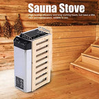 Cryfokt Sauna Heater, 3KW 220V Sauna Heater Stove Internal Control Type Stainless Steel Dry Steam Rapid Heating Electric Sauna Stove for Sauna Room Spa Shower Bath Sauna