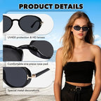 OPTOFENDY Reading Sunglasses for Women Classic Full Lens Sun Readers UV400 Outdoor Sunglasses