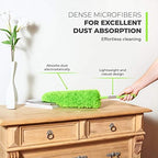 Extendable Microfiber Feather Duster, Feather Dusters for Cleaning, Ceiling Fan Dust and Cobweb Cleaner - Electrostatic Bendable Head - up to 55 Inch