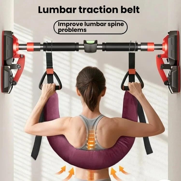 Back Stretcher, Lumbar Traction Device, Spine Decompression Belt, Spinal Back Stretcher Belt, Portable Stretching Device