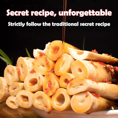 Fresh Hand Peeled Bamboo Shoots - 3 Packs 660g Internet Celebrity Instant Spicy Chinese Snacks, Aged Soup with Pickled Peppers and Tender Vegetables, Spicy Strips Mix Match Taste
