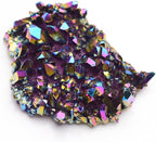 Crystal Rough Colorful Crystal Cluster Seven Rainbow Electroplating Crystal Stone Home Craft Decoration,300g