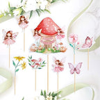 Fairy Cupcake Toppers,25 PCS Fairy Cake Topper,Fairy Birthday Party Decorations,Fairy First Birthday Decorations