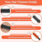 2026 Upgraded 2-in-1 Nasal Hair Cutter, 360° Rotating Double-Sided Blade, Washable Portable Grooming Tool for Men & Women, Travel Essential,(Multicolor-3-Pack)