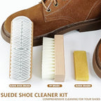 3Pcs Suede Shoe Brush and Eraser Suede Nubuck Cleaning Brush for Shoes