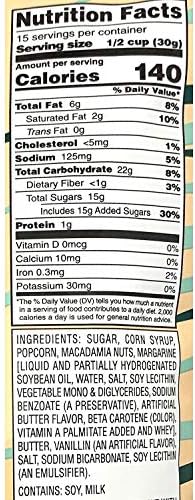 Island Princess Hawaiian Macadamia Nut Popcorn Crunch 16 oz. Bag