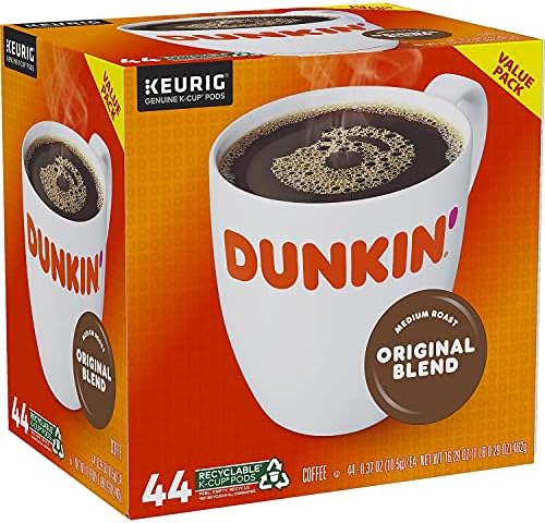 Dunkin' Donuts 2091512 Original Blend Coffee K-Cup Pods Medium Roast 44/Box (006933)