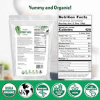 Z Natural Foods Organic Coconut Milk Powder - All-Natural Vegan Dairy-Free Alternative with MCTs - Unsweetened Coconut Creamer for Coffee & Smoothies - Gluten-Free, Non-GMO, 5 lbs