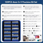 XOOL 140-in-1 Precision Screwdriver Set for Electronics Repair with 120 Magnetic Cr-V Bits, Electronics Tool Kit for Macbook, iPhone, Laptop, PC, Game Console, Tablet