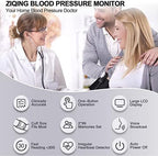 Blood Pressure Monitor, Bp Machine with Large Upper Arm Cuff of 8.7-17.3 Inches, Large Screen, Total 198 Memories for 2 Users(Black+White)
