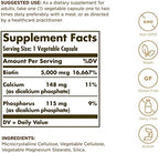 Solgar Biotin 5000 mcg - 50 Vegetable Capsules, Pack of 2 - Supports Healthy Skin, Nails & Hair - Non-GMO, Vegan, Gluten Free, Dairy Free, Kosher - 100 Total Servings
