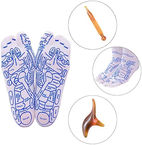 Broman Reflexology Socks with Trigger Point Massage Tool, Foot Pain Relief Remedy for Foot Massage,Women's Size