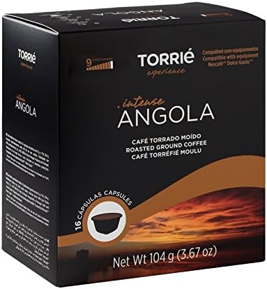 TORRIE - DOLCE GUSTO COMPATIBLE - ANGOLA INTENSE - 16 CAPSULES x 6 Boxes (Count: 96 PODS)