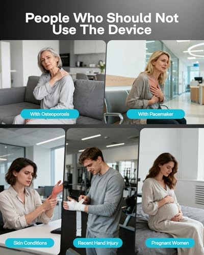 ALLJOY Hand Massager for Arthritis and Carpal Tunnel Relief, Touchscreen Cordless Hand Massager with Vibration and Heat, 6 Levels Pressure Point Therapy, Mothers Day Gifts for Women/Men