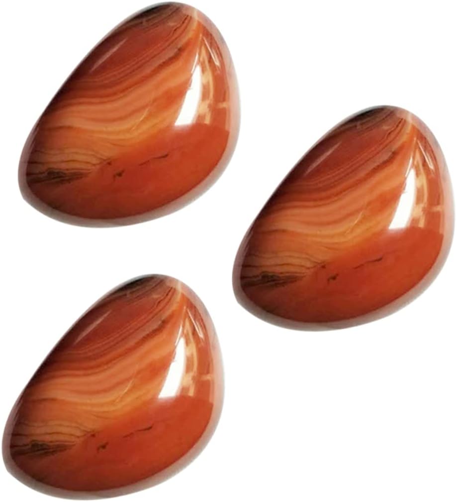 COLLBATH Natural Sardonyx Agate Stones Big Tumbled Healing Crystals for Crafts Meditation Home Decor Positive Energy and Chakra Balancing