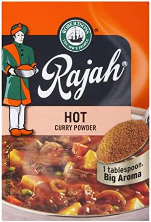 Robertsons Rajah Hot Curry Powder 100g | Authentic South African Curry Spice Blend | Bold & Spicy Flavor | For Curries, Stews & Marinades | 1 Pack