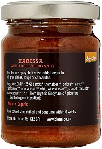 Biona Organic - Harissa Chilli Relish - 125g (Case of 6)