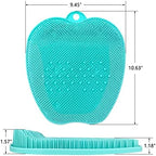 AXLOFO® Shower Foot Scrubber Mat, XL Larger Size Foot Massager Mat with Non-Slip Suction Cups - Cleans, Exfoliationl, Massages Your Feet Without Bending, Foot Circulation & Relieve Tired Feet (Green)