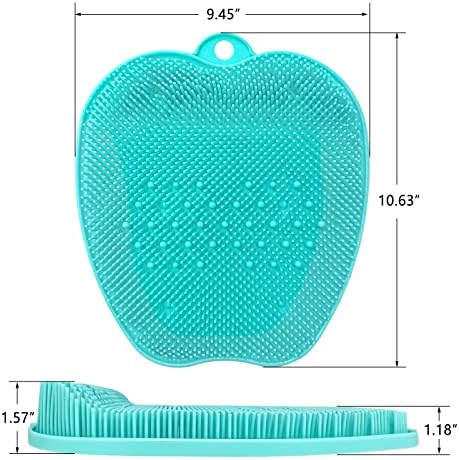AXLOFO® Shower Foot Scrubber Mat, XL Larger Size Foot Massager Mat with Non-Slip Suction Cups - Cleans, Exfoliationl, Massages Your Feet Without Bending, Foot Circulation & Relieve Tired Feet (Green)