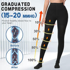 beister Medical Compression Tights for Women & Men, 15-20 mmHg Closed Toe Graduated Compression Pantyhose