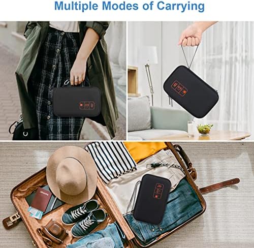 Canboc Diabetic Supplies Travel Case, Carrying Bag for Glucose Meter, Insulin Pens, Blood Sugar Test Strips, Lancets, Lancing Device, Medication, Alcohol Wipe or Other Diabetes Care Accessories, Black