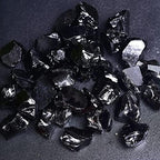Black Obsidian Raw Crystals, Large 1.25-2.0" Healing Crystals Natural Rough Stones Crystal for Tumbling, Cabbing, Fountain Rocks, Decoration, Polishing, Wire Wrapping, Wicca & Reiki