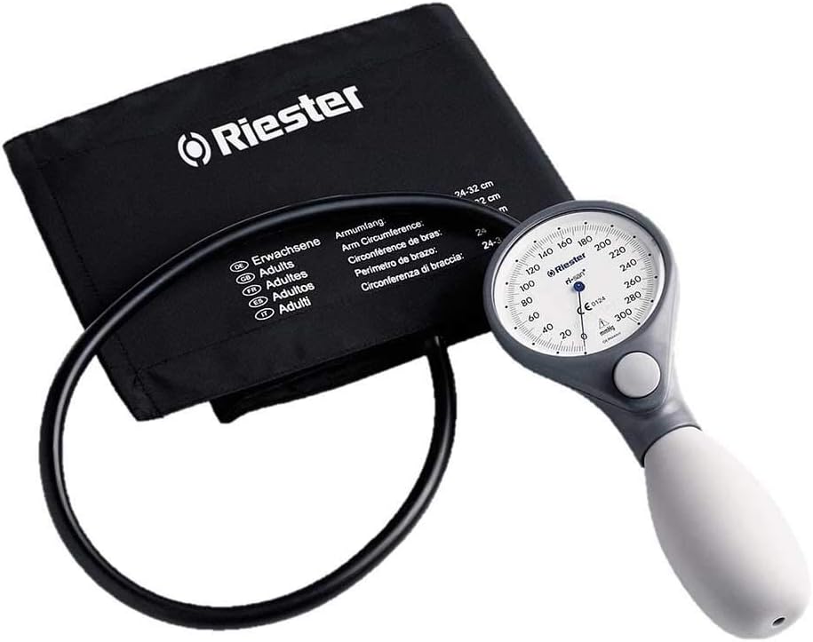 Riester - Mobile Aneroid Sphygmomanometer ri-san Latex Free - - Slate Grey