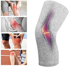 Zerone Bamboo Charcoal Knee Sleeve Elastic Warm Knee Brace Knee Pads Unisex Protective Knee Support For Arthritis Joint Pain Relief Recovery Circulation Improvement(L - Gray)