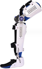 Adjustable ROM Hinged Knee Brace with Side Leg Stabilizers, Post Op Knee Support Orthosis Immobilizer for Women and Men Knee Pain Left Leg and Right Leg,Right