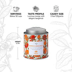 Whittard of Chelsea - Tea Discoveries Mango & Bergamot Caddy - Black Loose Leaf, Vegetarian, Vegan Friendly, Resealable Tin (100g, 1ct)