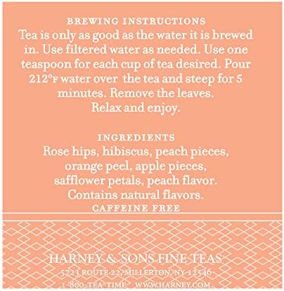 Harney & Sons Peach Fruit Tea | 4 ounce loose PeachFruit Tea