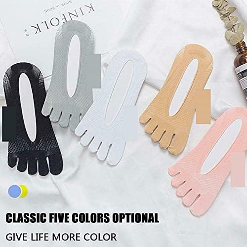 5 Pairs Sock Align Toe Socks for Bunion, No Show Low Cut Five Finger Orthopedic Compression Socks For Women (Toe Socks-B)