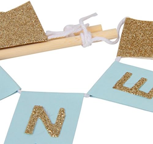 Handmade “ONE” Birthday Cake Topper - Baby Shower, 1st First Birthday Cake Bunting for Baby Boy Party Supplies