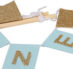 Handmade “ONE” Birthday Cake Topper - Baby Shower, 1st First Birthday Cake Bunting for Baby Boy Party Supplies