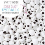 Sweets Indeed Dye-Free Candy Eyeball Sprinkles, 2.92 oz | Edible Sugar Eyeball Decorations for Cookies, Cupcakes & Cakes | No Artificial Dyes