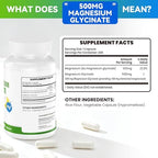 Magnesium Glycinate 500mg per Capsule – 240 Capsules – High Absorption Magnesium Supplement for Relaxation, Calmness & Muscle Support – Gentle on Stomach – Made in USA