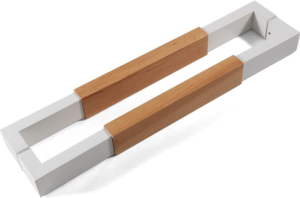 Push-Pull Door Handle,Simple Stainless Steel Solid Wood Glass Door Handle/Wooden Door Handle - Black/White,4 Lengths/White/1200Mm